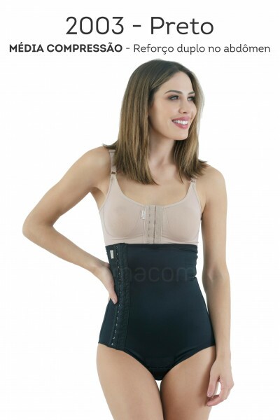 Cinta abdominal com fechamento lateral - 2003 PRETO ESS